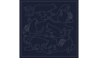 Coupon tissu Sashiko 33 x 66 cm Fujita