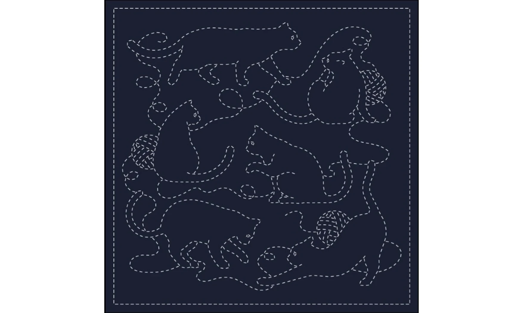 Coupon tissu Sashiko 33 x 66 cm Fujita