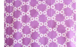 Tissu fleurs violet