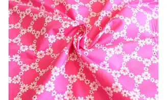 Tissu fleurs rose