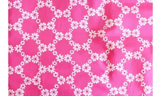 Tissu fleurs rose