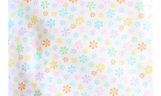 Tissu blanc fleurettes multi