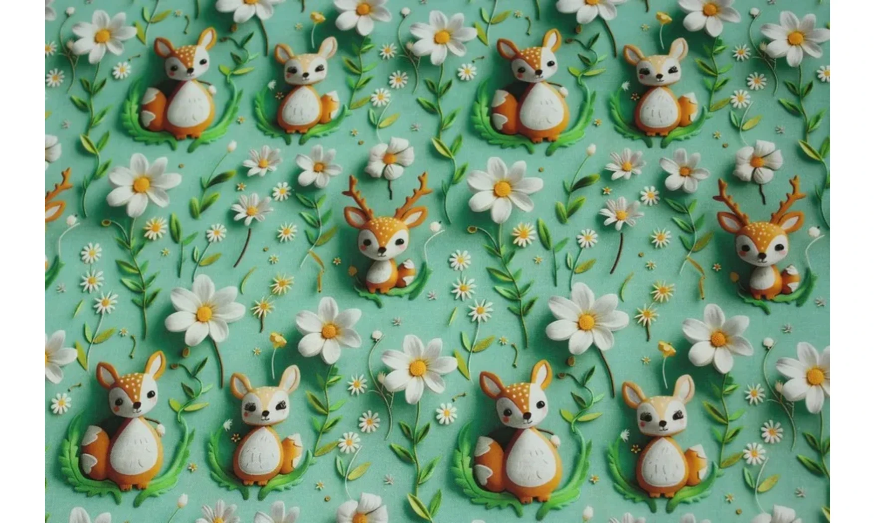 Tissu biches et cerfs