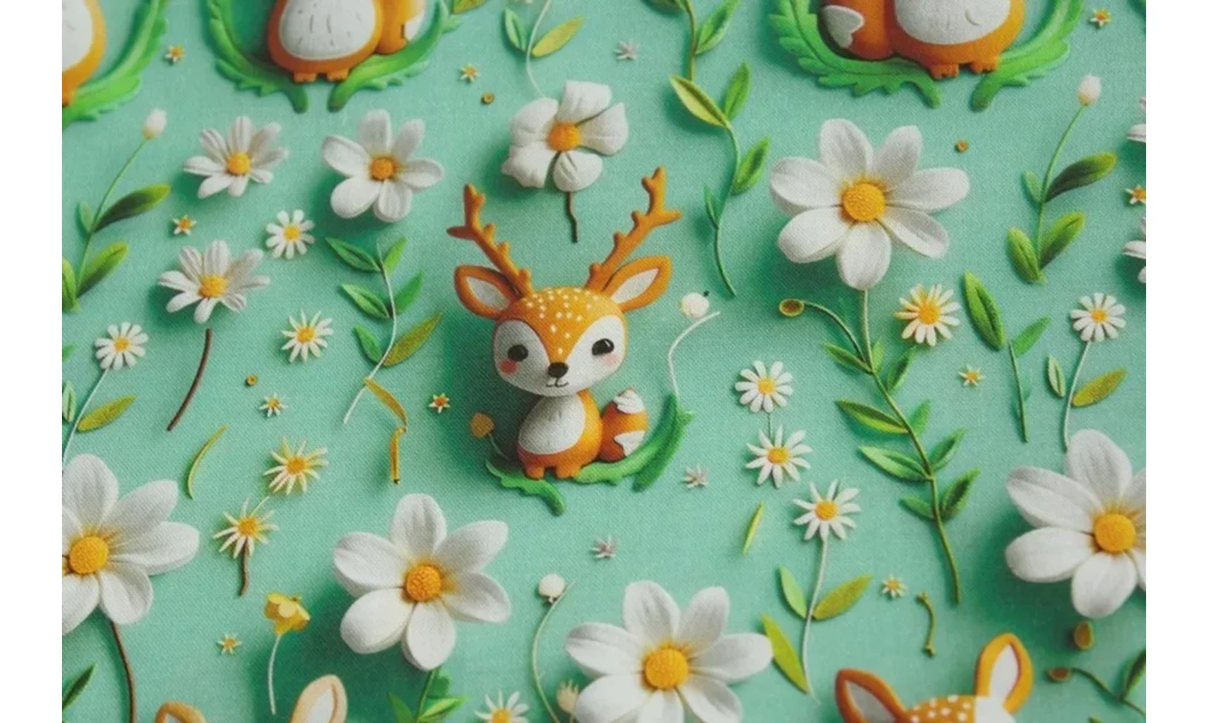 Tissu biches et cerfs