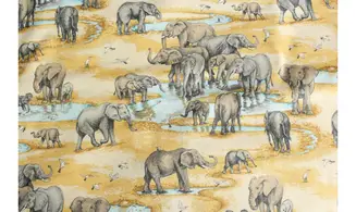 Tissu éléphants