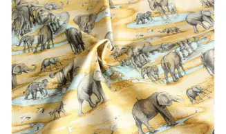 Tissu éléphants