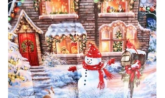 Panneau maison de noël