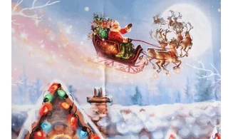 Panneau maison de noël