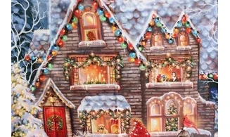 Panneau maison de noël