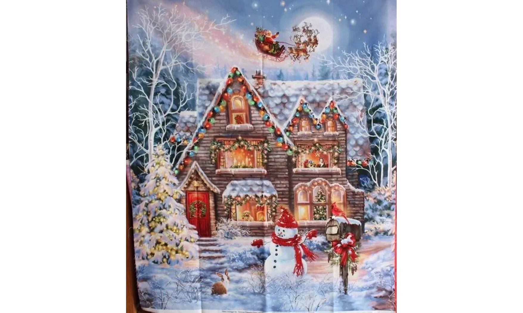 Panneau maison de noël