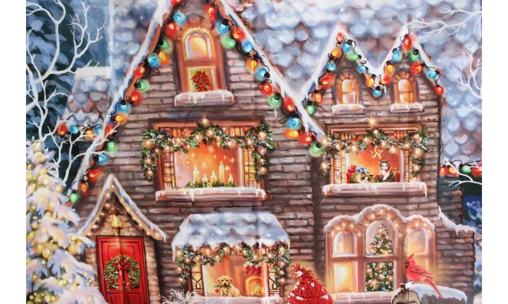 Panneau maison de noël