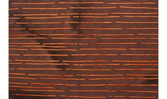 Batik marron lignes oranges