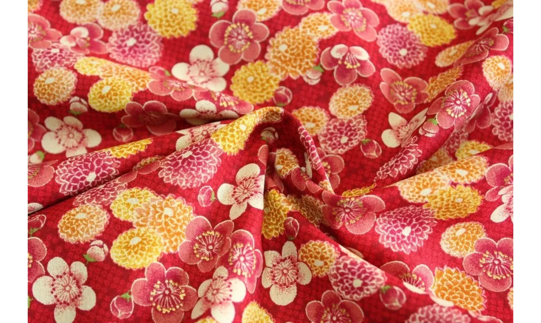 Tissu floraison japonaise