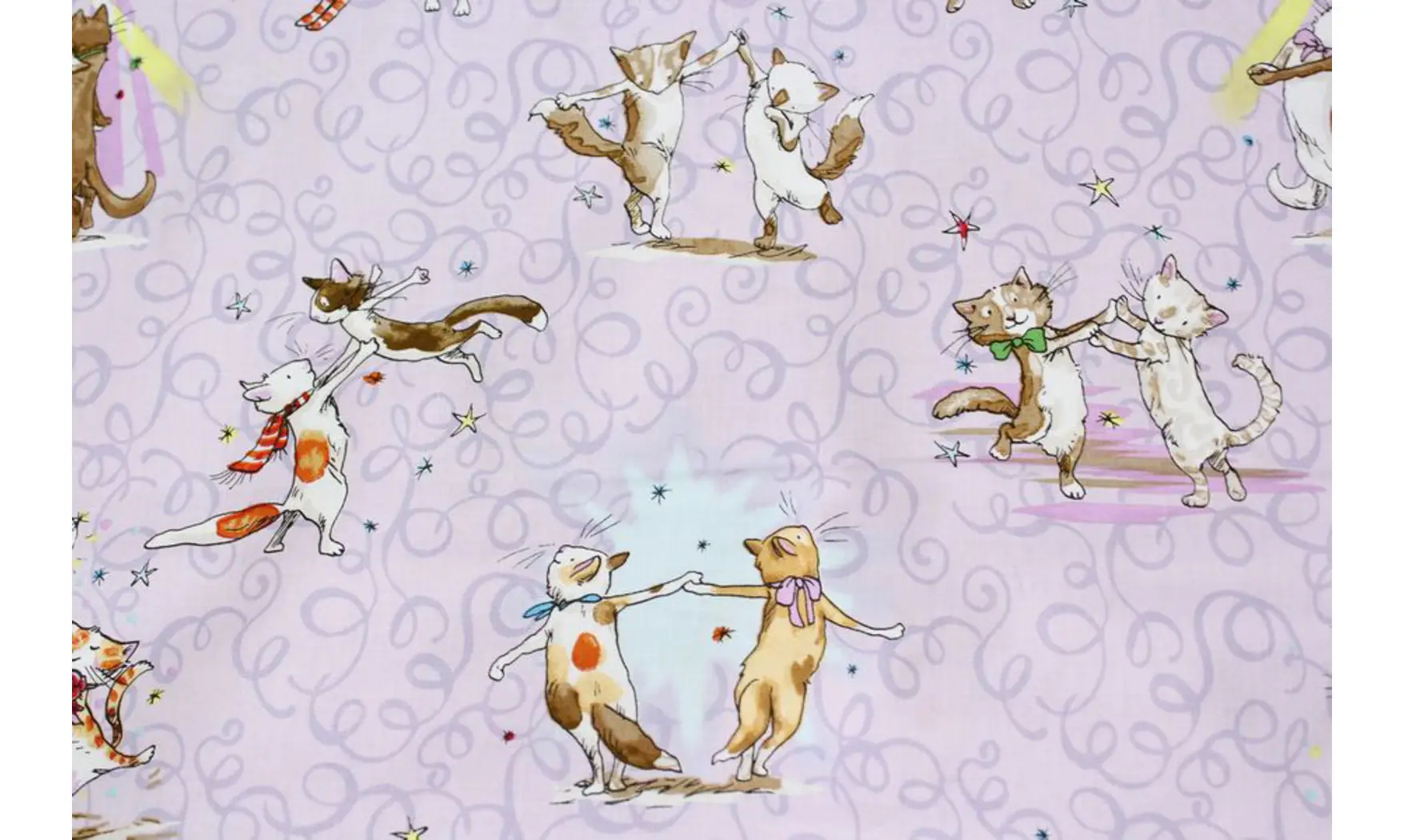 Tissu Danse avec les chats