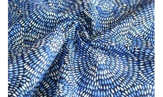 Tissu éclats bleus