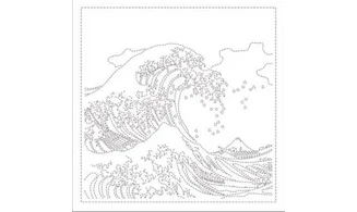 Coupon tissu Sashiko 33 x 66 cm