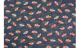 Tissu japonais Kurenai poissons