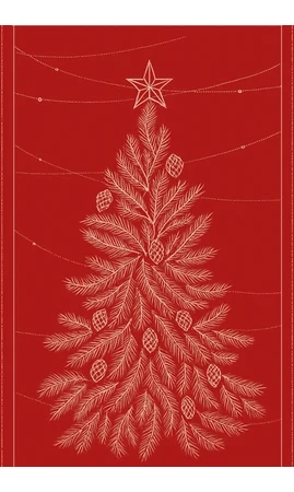 Panneau Sashiko Sapin rouge