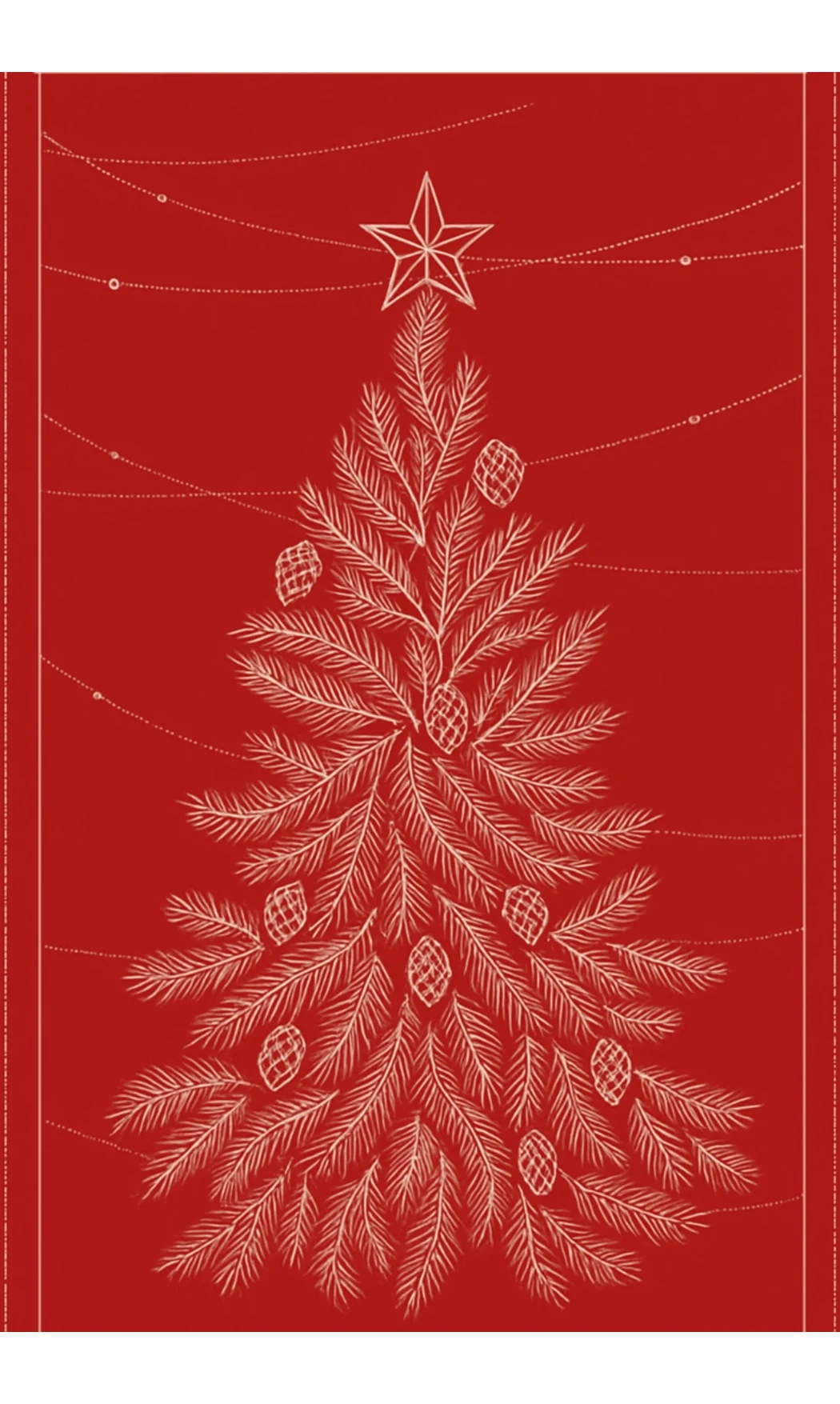 Panneau Sashiko Sapin rouge