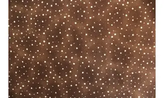 Tissu marron foncé flocons boules