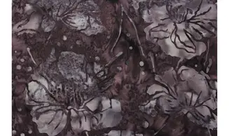 Batik violet sombre grandes fleurs