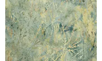 Batik branchages vert jaune pale