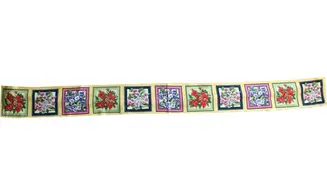 Tissu carrés de fleurs