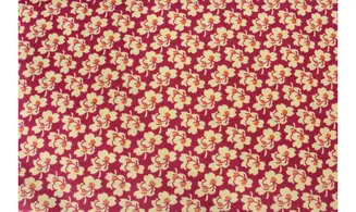 Tissu fond fuschia fleurs jaunes