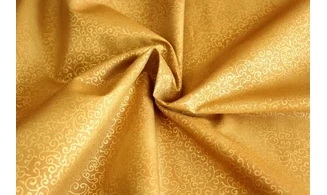 Tissu gold volutes dorées