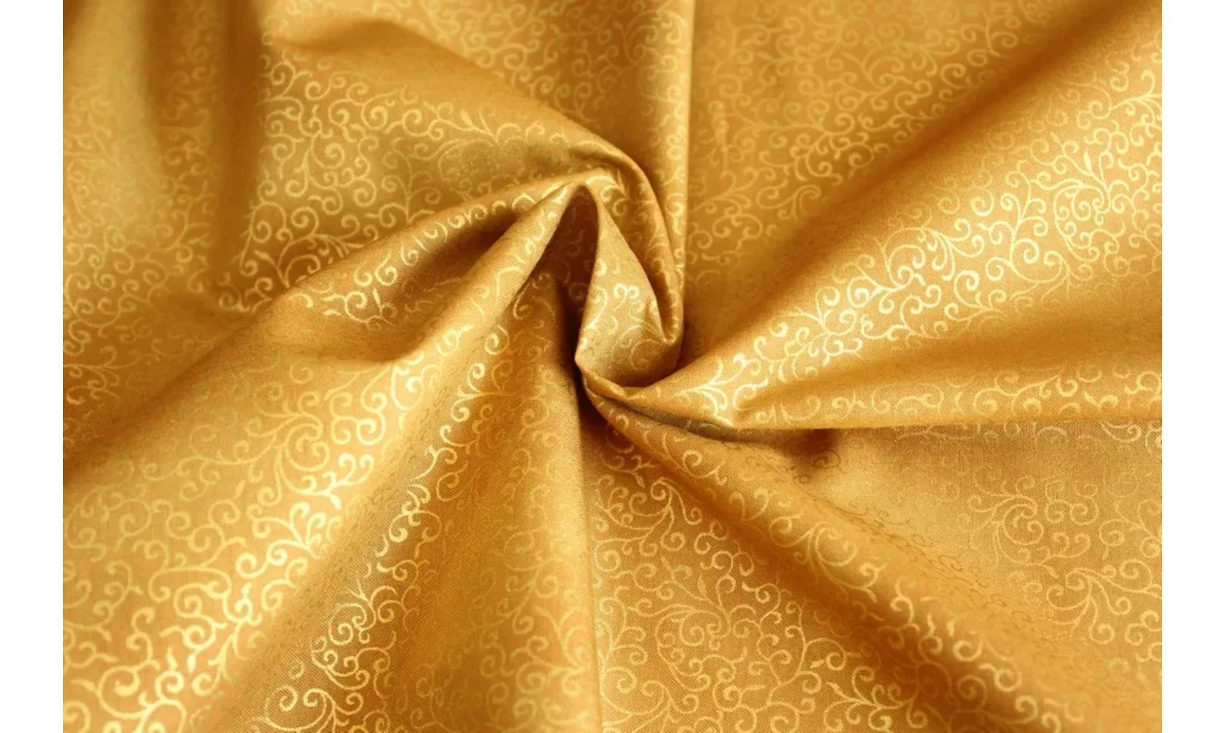 Tissu gold volutes dorées