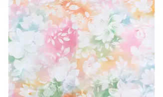 Tissu multi fleurs blanches