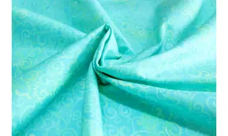 Tissu volutes flamboyantes aqua