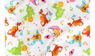Tissu dinosaures en musique