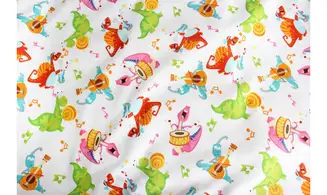 Tissu dinosaures en musique