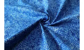 Batik bleu feuillages
