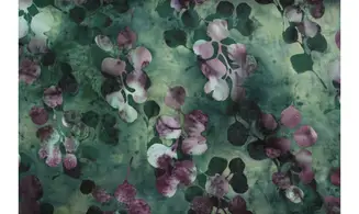 Batik vert grains verts et violets