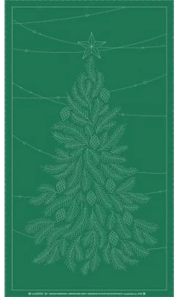 Panneau Sashiko Sapin vert