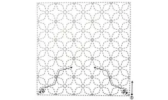 Coupon tissu Sashiko 33 x 66 cm