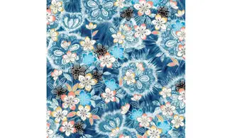 Tissu grand Akemi bleu