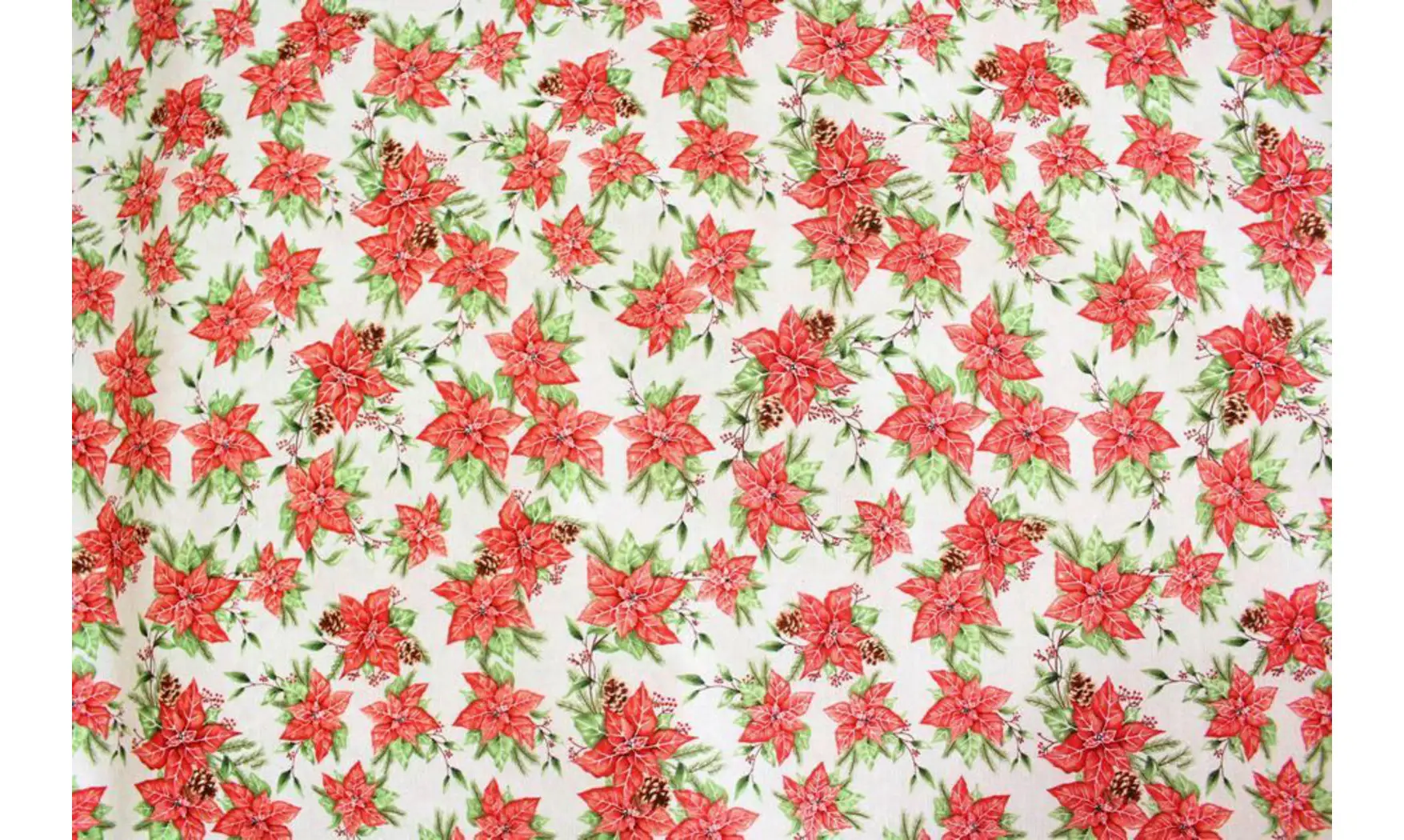 Tissu petits poinsetias