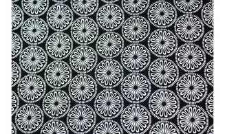 Tissu design agrumes fond noir