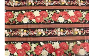 Tissu japonais Lotus bandes