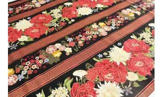 Tissu japonais Lotus bandes