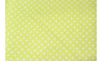 Tissu vert jaune 4 pétales