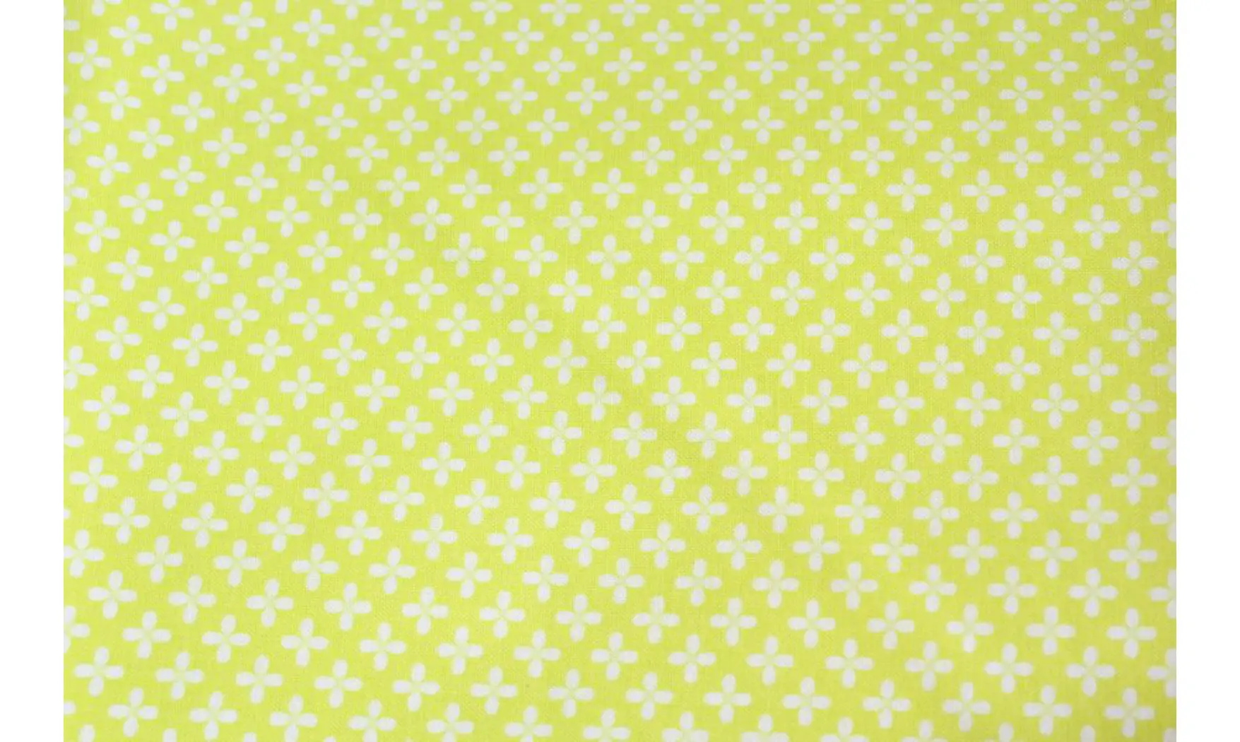 Tissu vert jaune 4 pétales