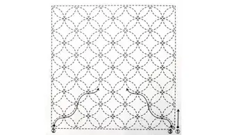 Coupon tissu Sashiko 33 x 66 cm