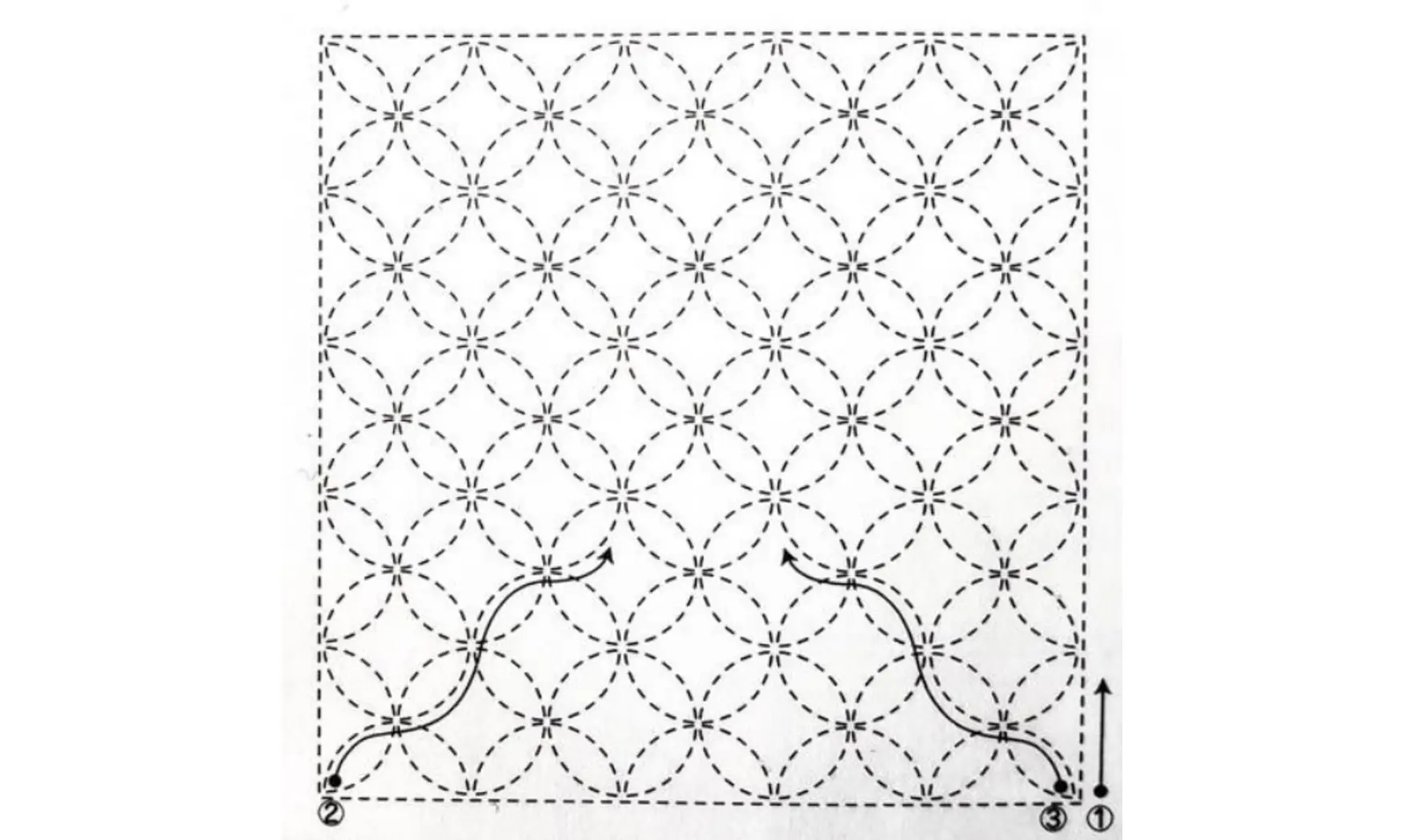 Coupon tissu Sashiko 33 x 66 cm