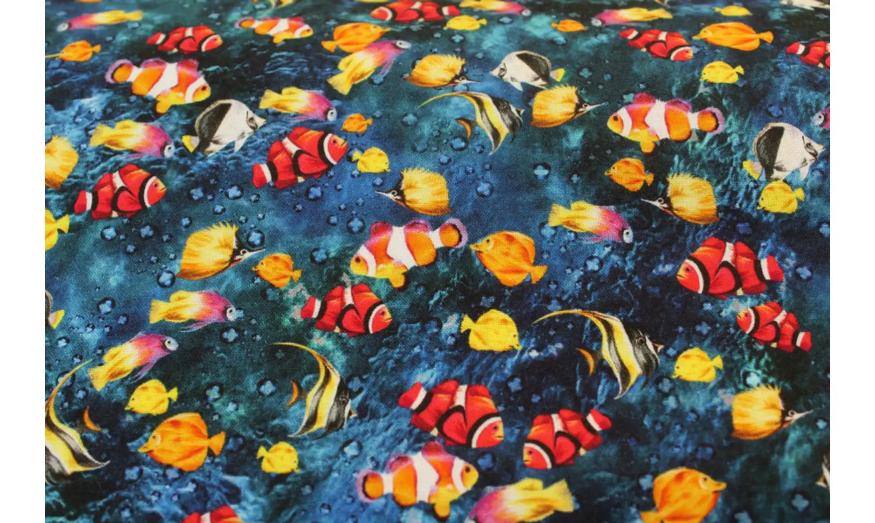 Tissu poissons océan foncé