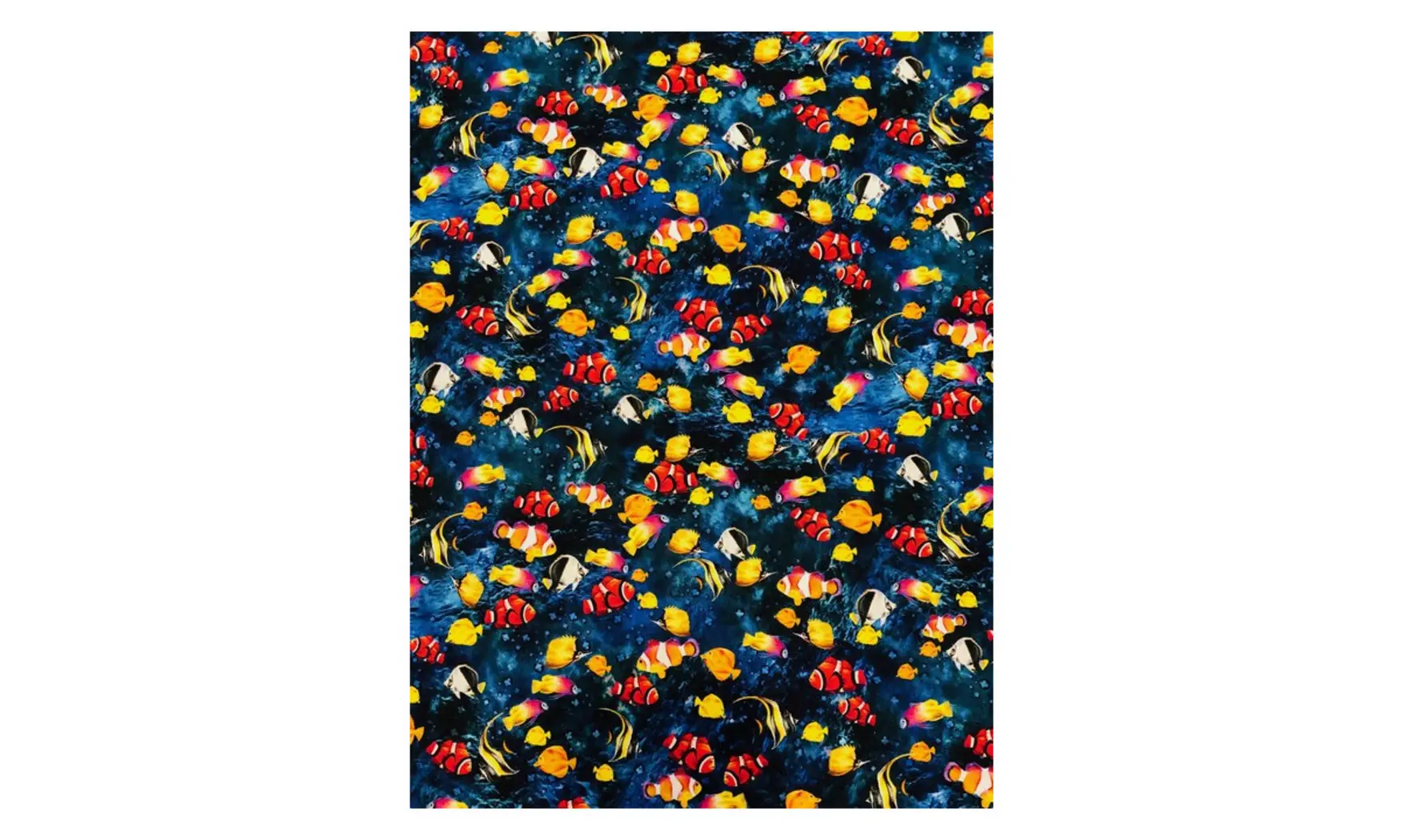 Tissu poissons océan foncé