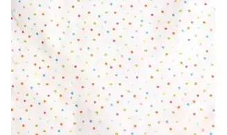 Tissu blanc points colorés